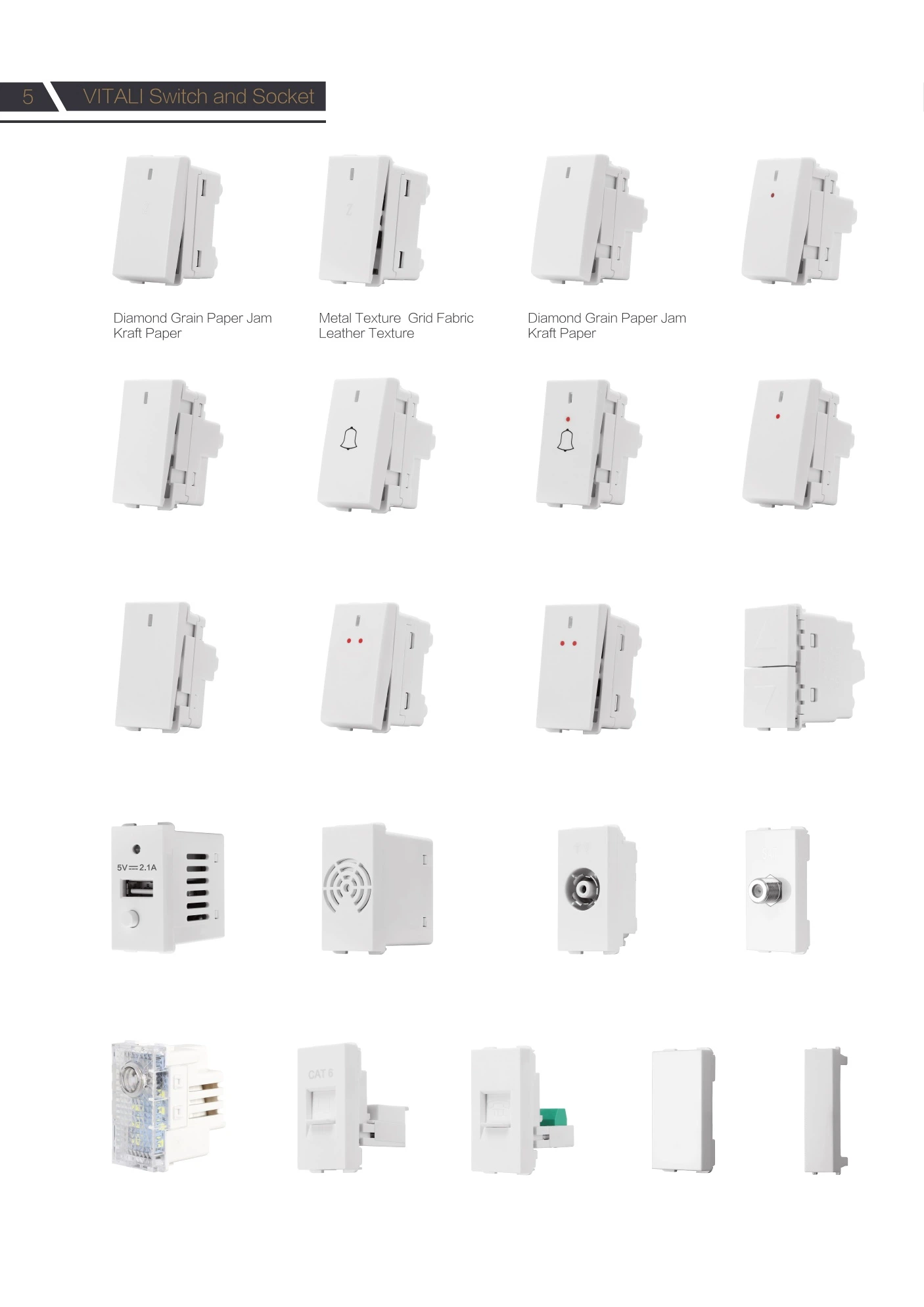 VITALI product and colour guide page 1